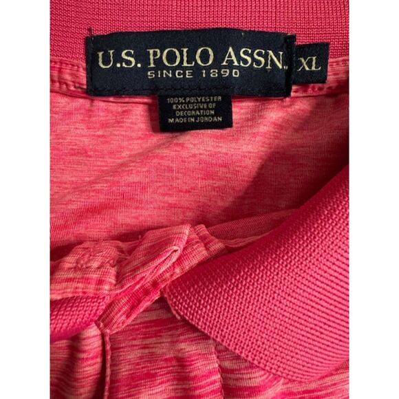 US Polo Assocation Men's Pink Golf Polo Shirt Size XL - Picture 3 of 8